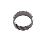 Cross Cut inlay channels Titanium ring core