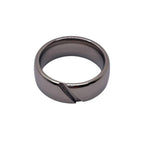 Cross Cut inlay channels Titanium ring core