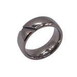 Cross Cut inlay channels Titanium ring core