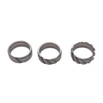 Cross Cut inlay channels Titanium ring core