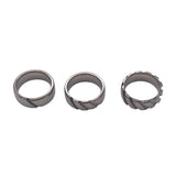 Cross Cut inlay channels Titanium ring core