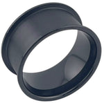 Black ceramic 12 mm total width, 10 mm inlay channel ring core