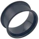 Black ceramic 12 mm total width, 10 mm inlay channel ring core