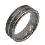Damascus Double channel ring core