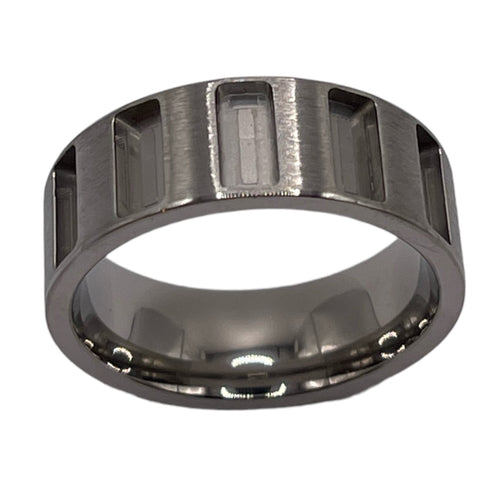 Titanium Rectangle inlay channel ring core