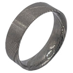 Stainless Damascus flat ring cores