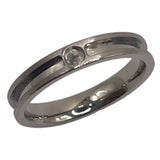 Cup and inlay channels titanium ring core 4 mm total