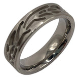 Titanium Leaf inlay channel ring core 6 mm