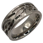 Titanium Leaf inlay channel ring core 8 mm