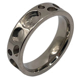 Titanium Various dots inlay channel ring core 6 mm 