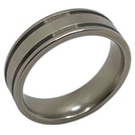 Cobalt Chrome 2 Channel inlay ring core with rounded edge