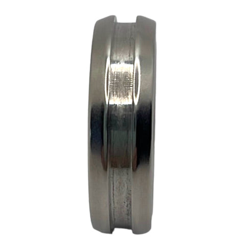 Cobalt Chrome 2.5 mm Channel inlay ring core with rounded edge