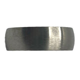 Domed Titanium Brushed finish, outside ring core for interior inlaying