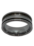 Tungsten 2 channel Offset 1 large 1 small inlay channel ring core