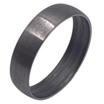 Domed Brushed Tungsten outside ring core for interior inlaying