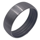 Domed Brushed Tungsten outside ring core for interior inlaying
