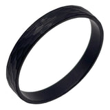 Hammered tungsten Black Brushed finish, outside ring core 4mm  for interior inlaying