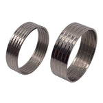 Titanium double inlay ring core inside and outside