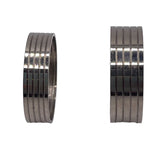 Titanium double inlay ring core inside and outside