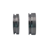 Tungsten offset inlay channel ring core 6mm, 8mm total width options