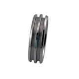 Tungsten double inlay channel ring core 6mm, 8mm total width options