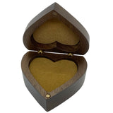 Heart shape wood ring boxes - Walnut