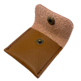 Leather ring pouches - brown