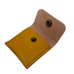 Leather ring pouches - tan