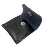 Leather ring pouches - black