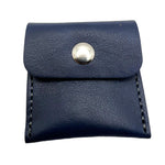 Leather ring pouches - dark blue