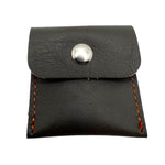 Leather ring pouches - grey