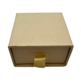 Wood grain textured paper ring boxes - beige