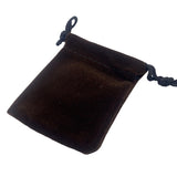 Velvet ring pouch for rings - brown