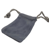 Velvet ring pouch for rings - grey