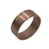 Rose Gold plated Tungsten thin line outside ring core
