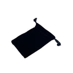 Velvet ring pouch for rings - black