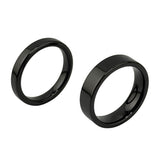 Black ceramic customizable ring core 4mm, 6mm