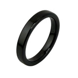 Black ceramic customizable ring core 4mm, 6mm