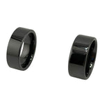 Black ceramic customizable ring core 8mm, 10mm