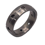 Titanium stone setting ring core with connecting lines