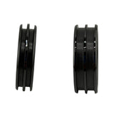 Black ceramic double channel ring core