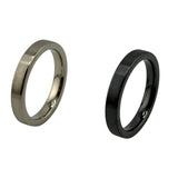 Black Titanium customizable ring core 4 mm width