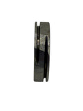 Hammered - Faceted Tungsten double offset channels, 6mm, 8mm widths