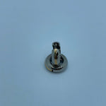 titanium huggies earrings with 18 k gold inlay
