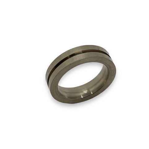 Narrow inlay unfinished titanium ring core - ringsupplies.com