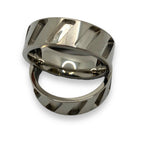 Angled rectangle inlay channel titanium ring core- ringsupplies.com