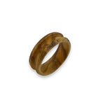 8 mm channel Olive wood  ring - ringsupplies.com