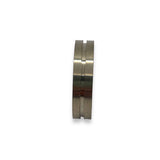 Titanium narrow inlay channel unfinished ring core  - ringsupplies.com