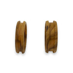 6 mm and 8 mm channel Olive wood  ring - ringsupplies.com