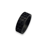 Carbon fiber Honeycomb inlay pattern ring core - ringsupplies.com